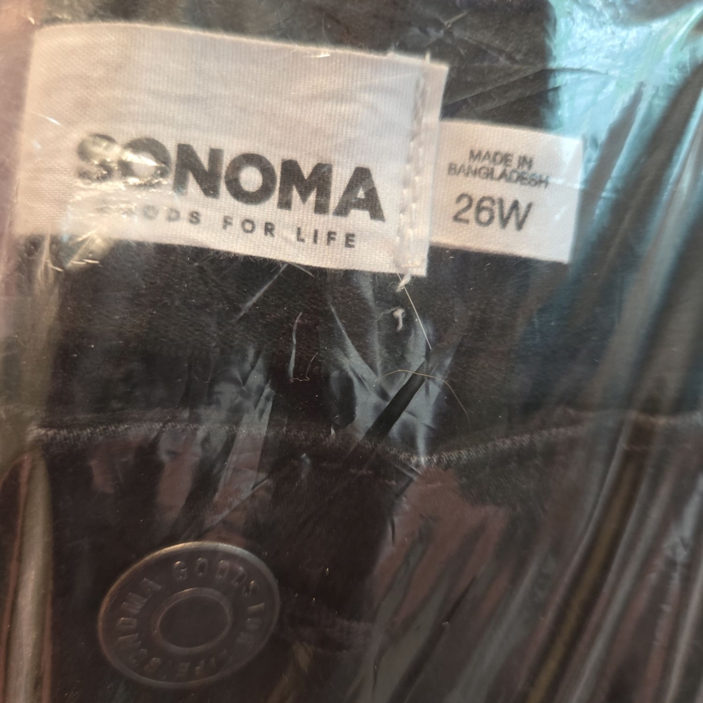 NWT Sonoma Denim Skinny Jeans In Black Form-Fitting Stretchy Size26 - Picture 6 of 6